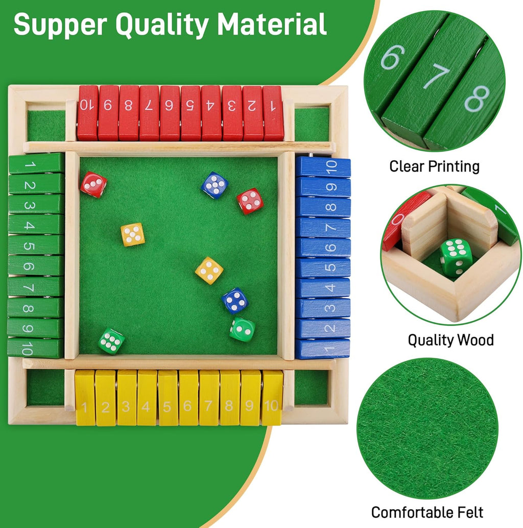 Juego Shut the Box de Madera