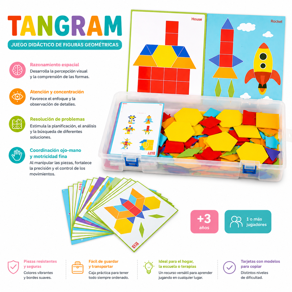 Tangram con Tarjetas de Desafíos